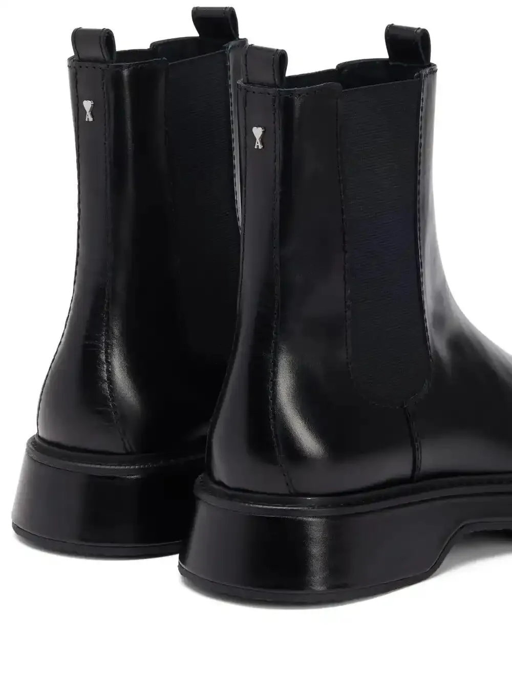  Ami Paris Leather Chelsea Boots - Black 