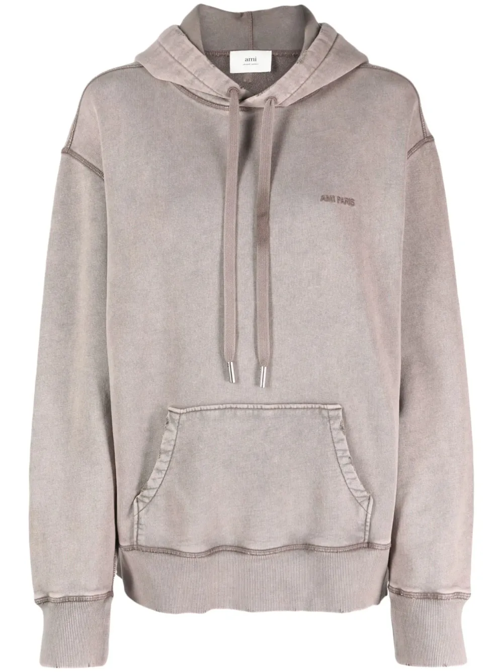 logo-embroidered cotton hoodie