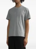 AMI Paris logo-embroidered cotton T-shirt - Grey