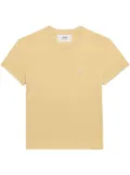 AMI Paris logo-embroidered organic-cotton T-shirt - Yellow