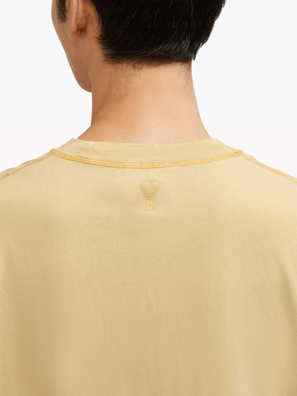 AMI Paris Katoenen T-shirt Geel