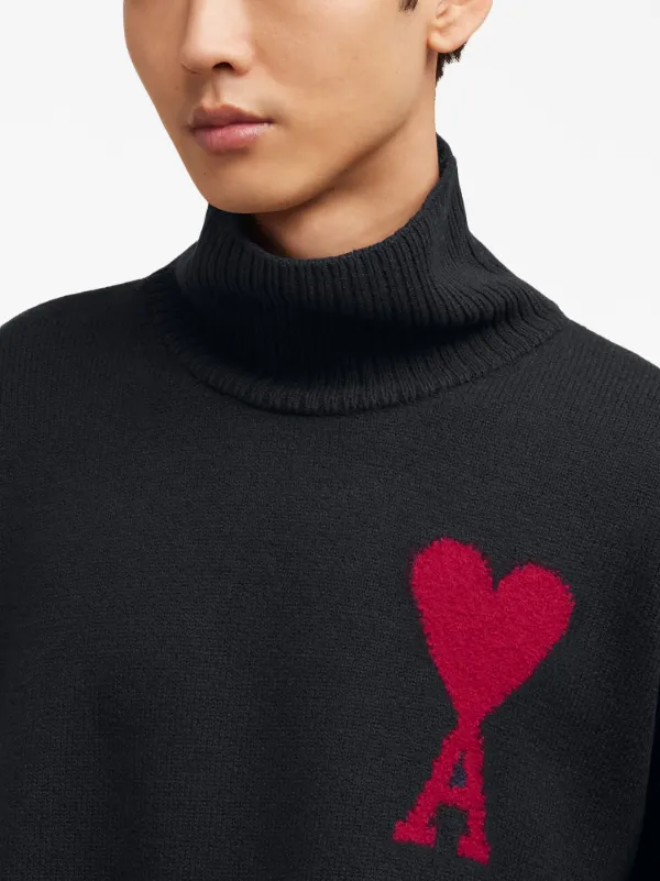 AMI Paris Ami De Coeur high-neck Jumper - Farfetch