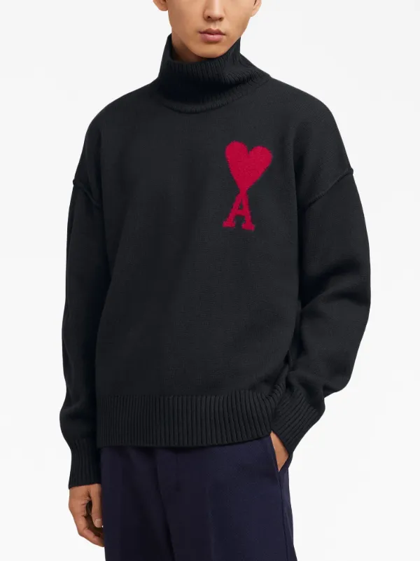 AMI Paris Ami De Coeur high-neck Jumper - Farfetch