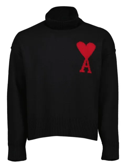 AMI Paris Ami de Coeur high-neck  jumper
