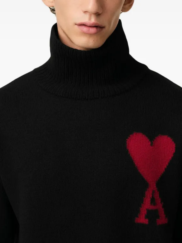 AMI Paris Ami De Coeur セーター | ブラック | FARFETCH JP