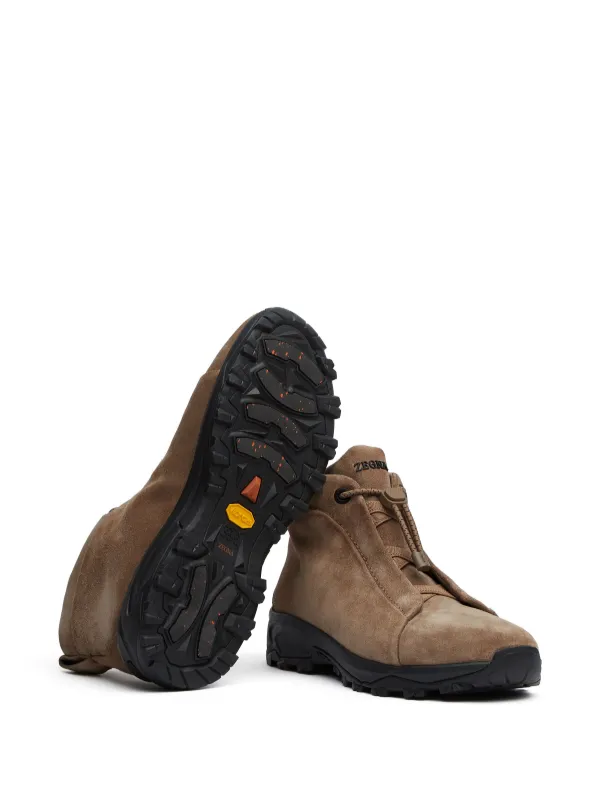Zegna Vetta ハイカット スエードスニーカー | ブラウン | FARFETCH JP
