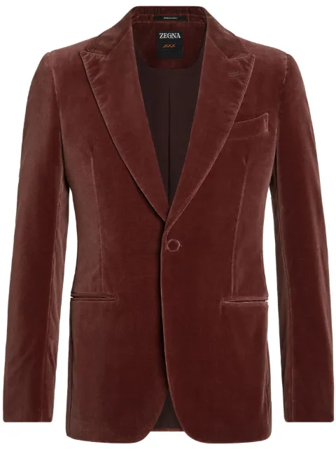 Zegna single-breasted velvet blazer