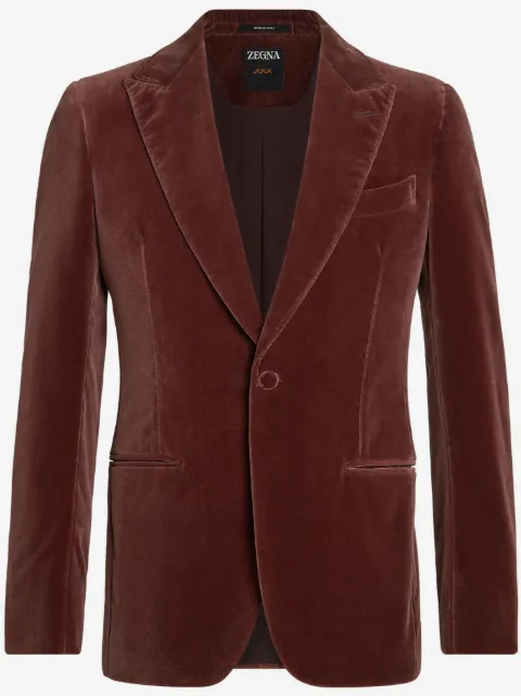 Zegna single-breasted velvet blazer