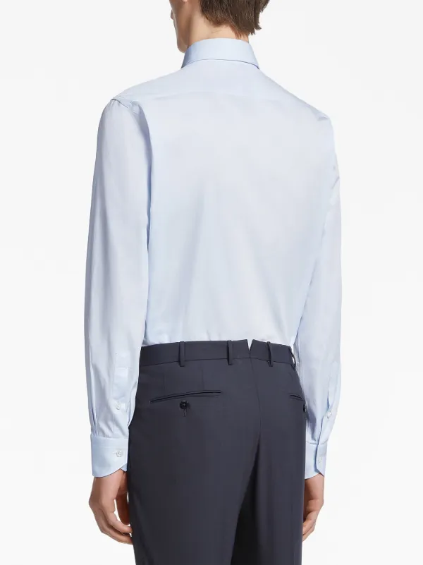 Zegna ストライプ シャツ | ブルー | FARFETCH JP