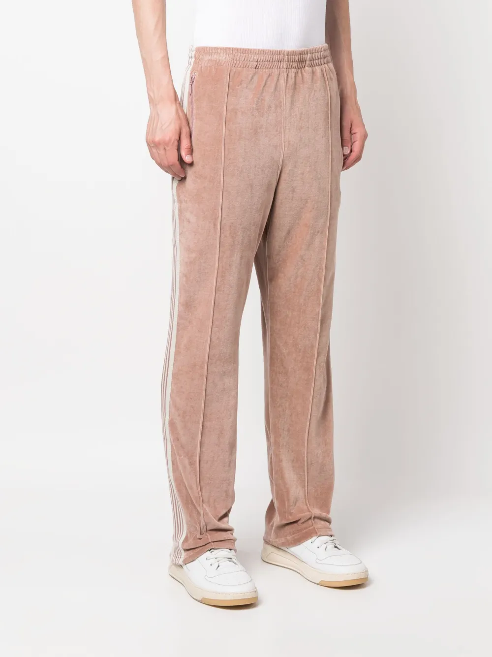 Needles embroidered-logo Velvet Track Pants - Farfetch