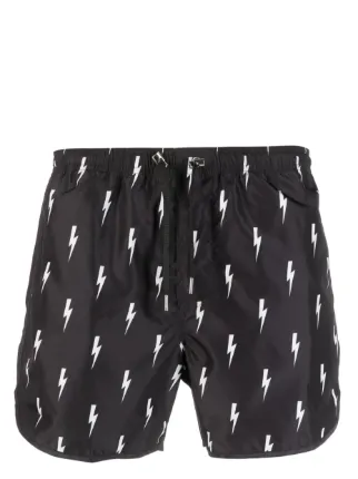 neil barrett lightning bolt swim shorts