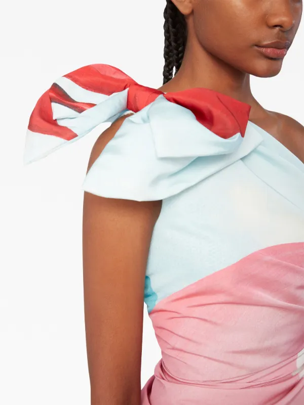 One shoulder new arrivals bow gown