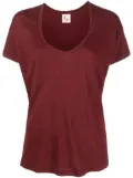 PAULA U-neck linen T-shirt - Brown