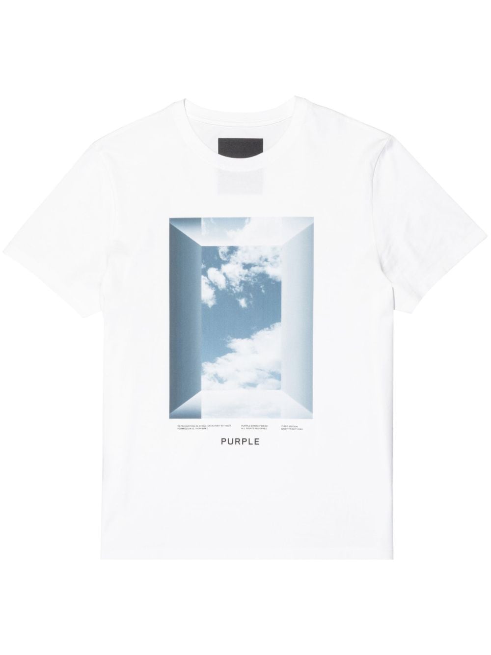 Purple Brand Graphic-print Cotton T-shirt In White