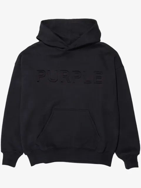 Purple Brand hoodie con logo en relieve