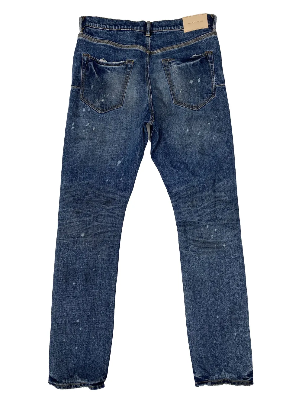 Purple Brand Gerafelde jeans - Blauw