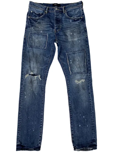 Purple Brand P005 distressed-finish straight-leg jeans