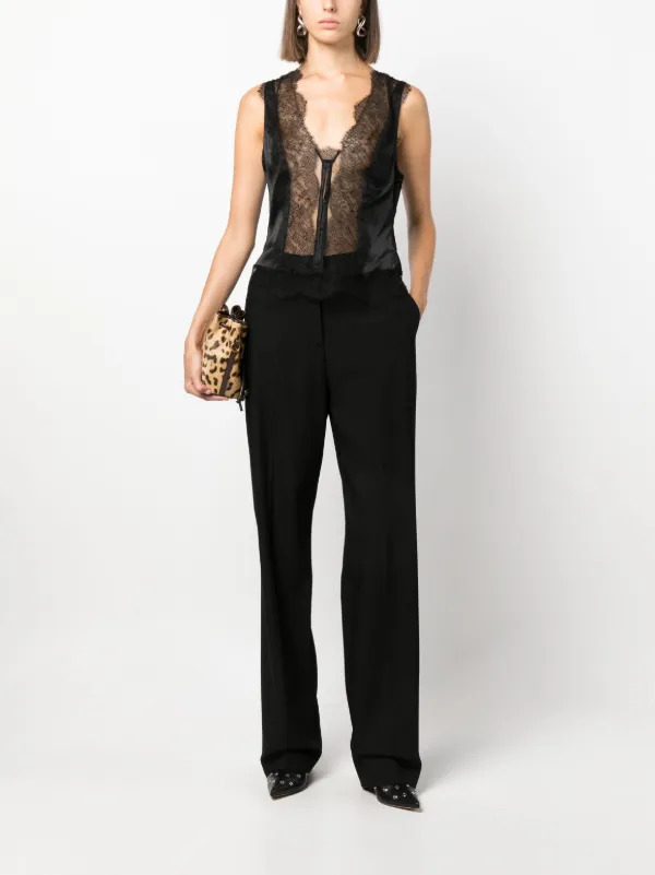 TOM FORD silk-satin Lace Camisole Top | Black | FARFETCH