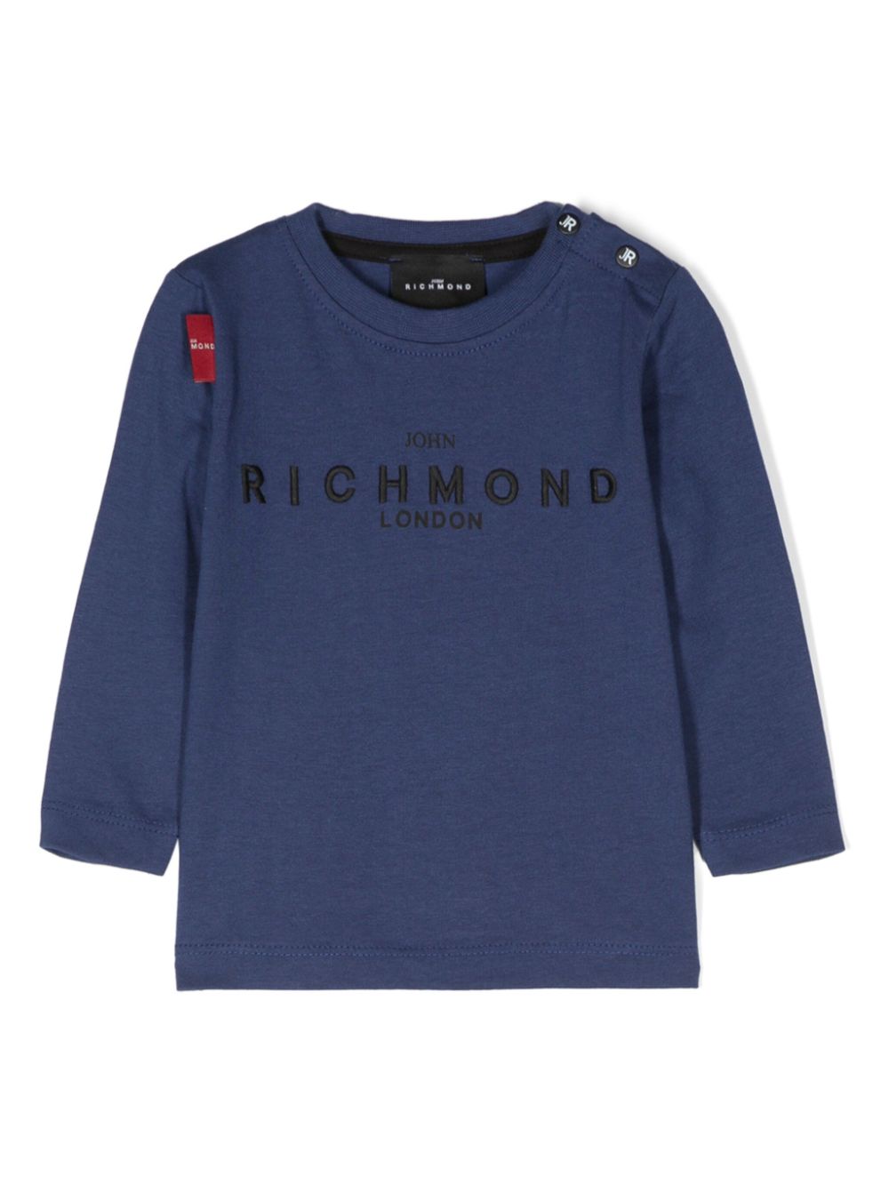 John Richmond Junior Babies' Logo-embroidered Cotton Sweatshirt In Blue