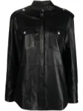 John Richmond fringed leather shirt - Black