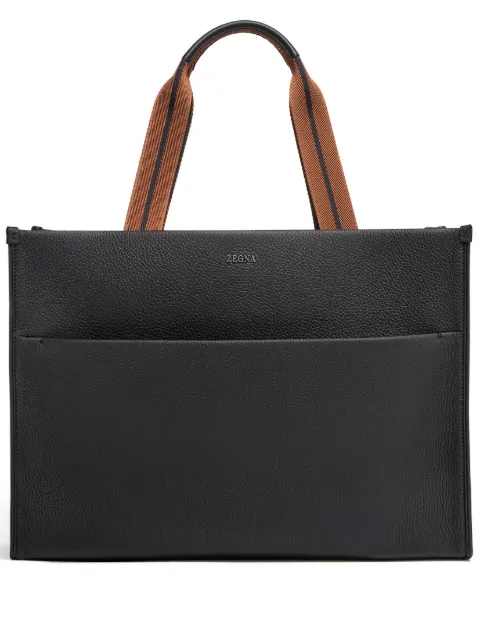 Zegna deerskin tote bag