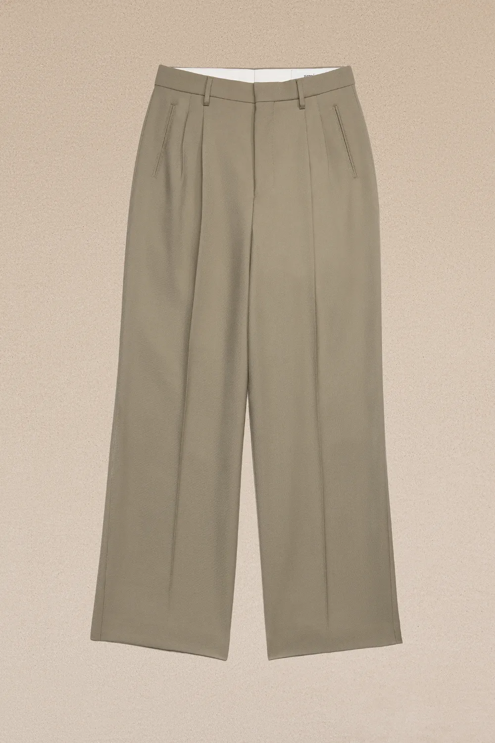 AMI ALEXANDRE MATTIUSSI STRAIGHT FIT TROUSERS NEUTRALS FOR WOMEN