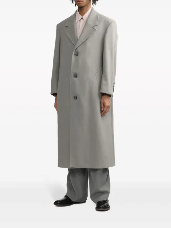 AMI Paris single-breasted Virgin wool-blend Coat - Farfetch