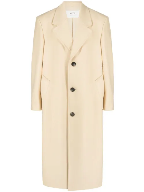 Manteau droit à simple boutonnage - AMI Paris - Modalova