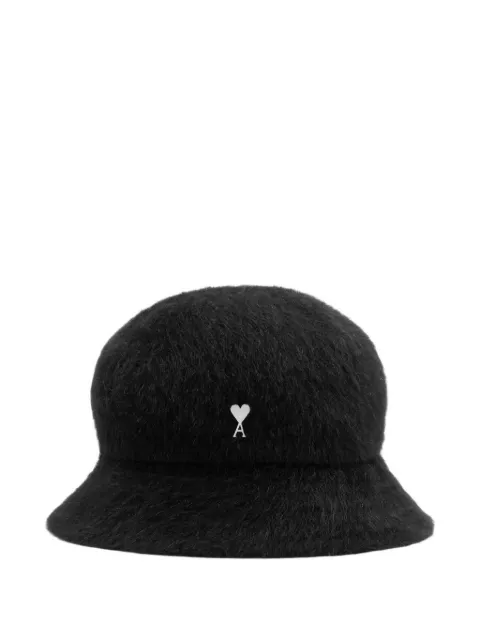 AMI Paris Ami de Coeur-plaque bucket hat