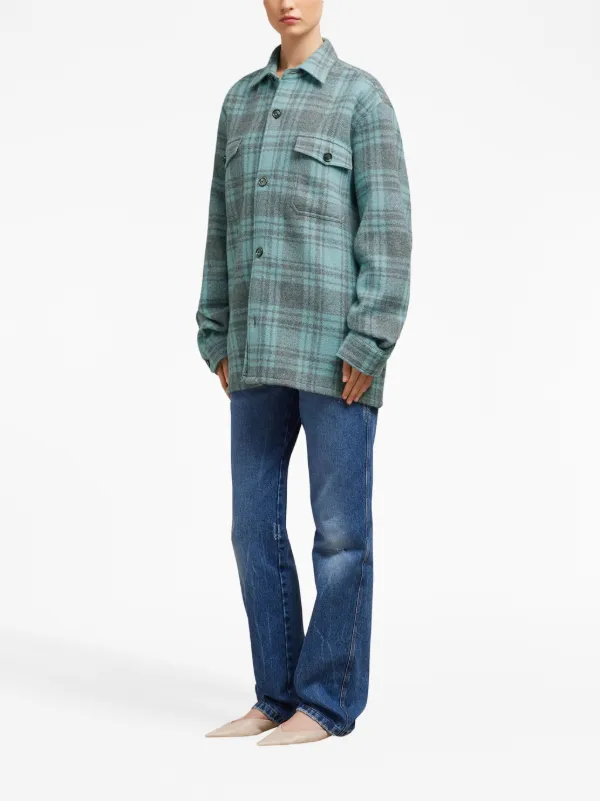 ★★AMI PARIS★★ Oversized Wool Check Shirt Beige UJK226WV0 20251094_50516555_600.jpg