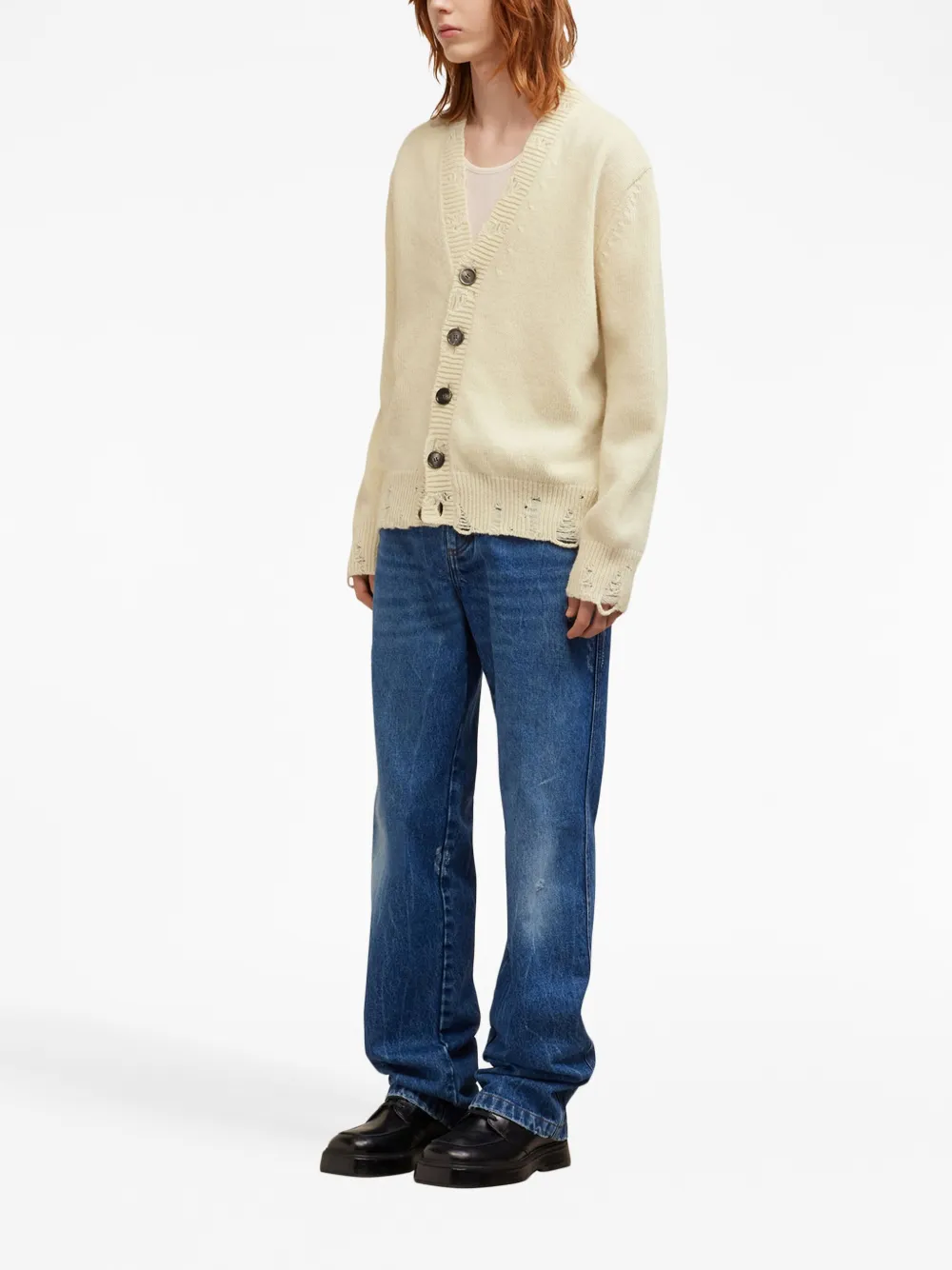 AMI Paris Vest met V-hals - Beige