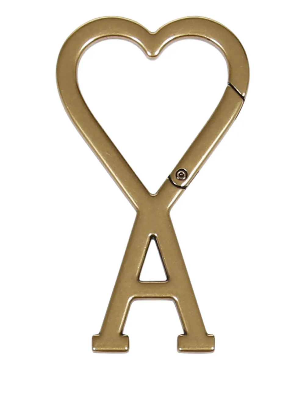 AMI Paris Ami De Coeur hook keyring | Gold | Image 1