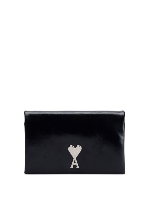 AMI Paris logo-plaque Leather Wallet - Farfetch