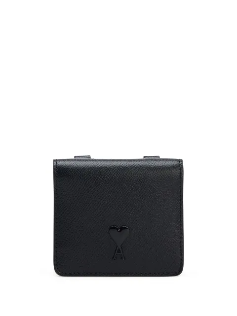 AMI Paris strap leather cardholder 