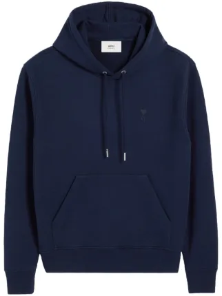 【関税&送料込】Ami Blue Hoodie AMI Paris Ami De Coeur-embroidered zip-up Hoodie | Blue