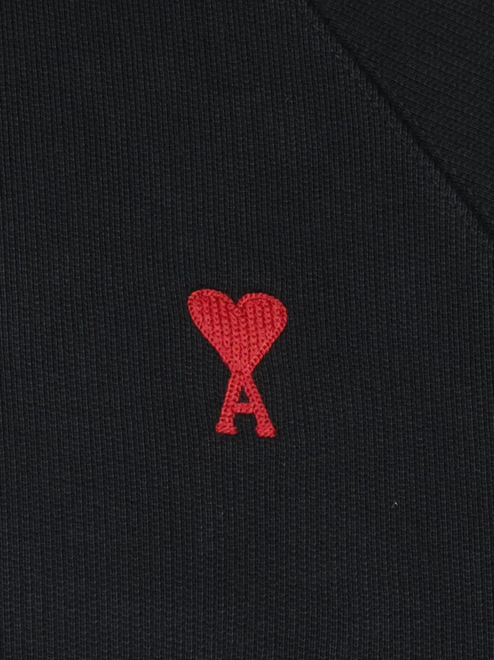 AMI Paris Hoodie met geborduurd logo Zwart