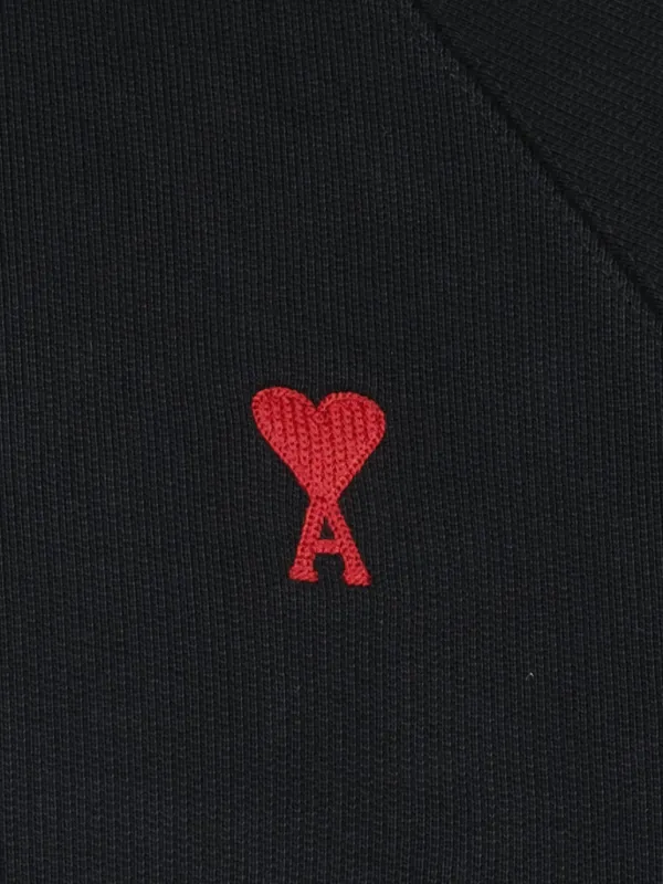 【関税込み】AMI Paris ブラック Ami de Coeur ジップフーディ AMI Paris Ami De Cœur Crewneck Jumper | Black | FARFETCH