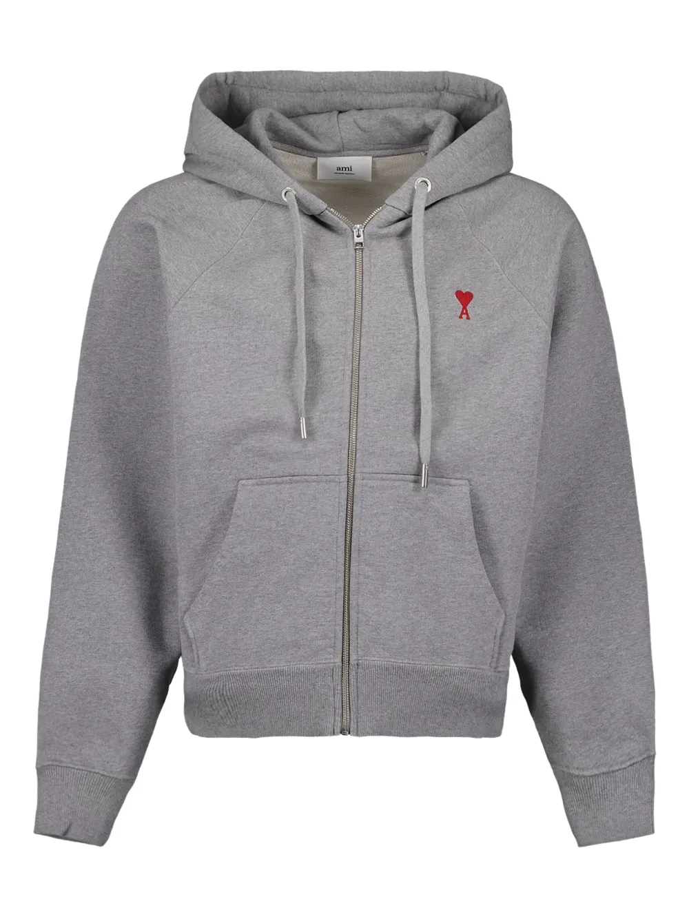 AMI Paris Hoodie met borduurwerk Grijs