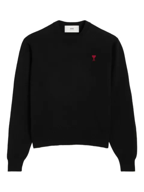 AMI Paris logo-embroidered wool jumper