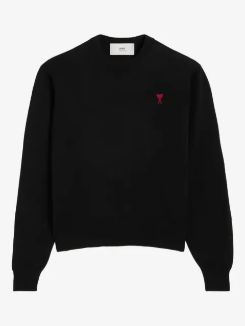 AMI Paris logo-embroidered wool jumper
