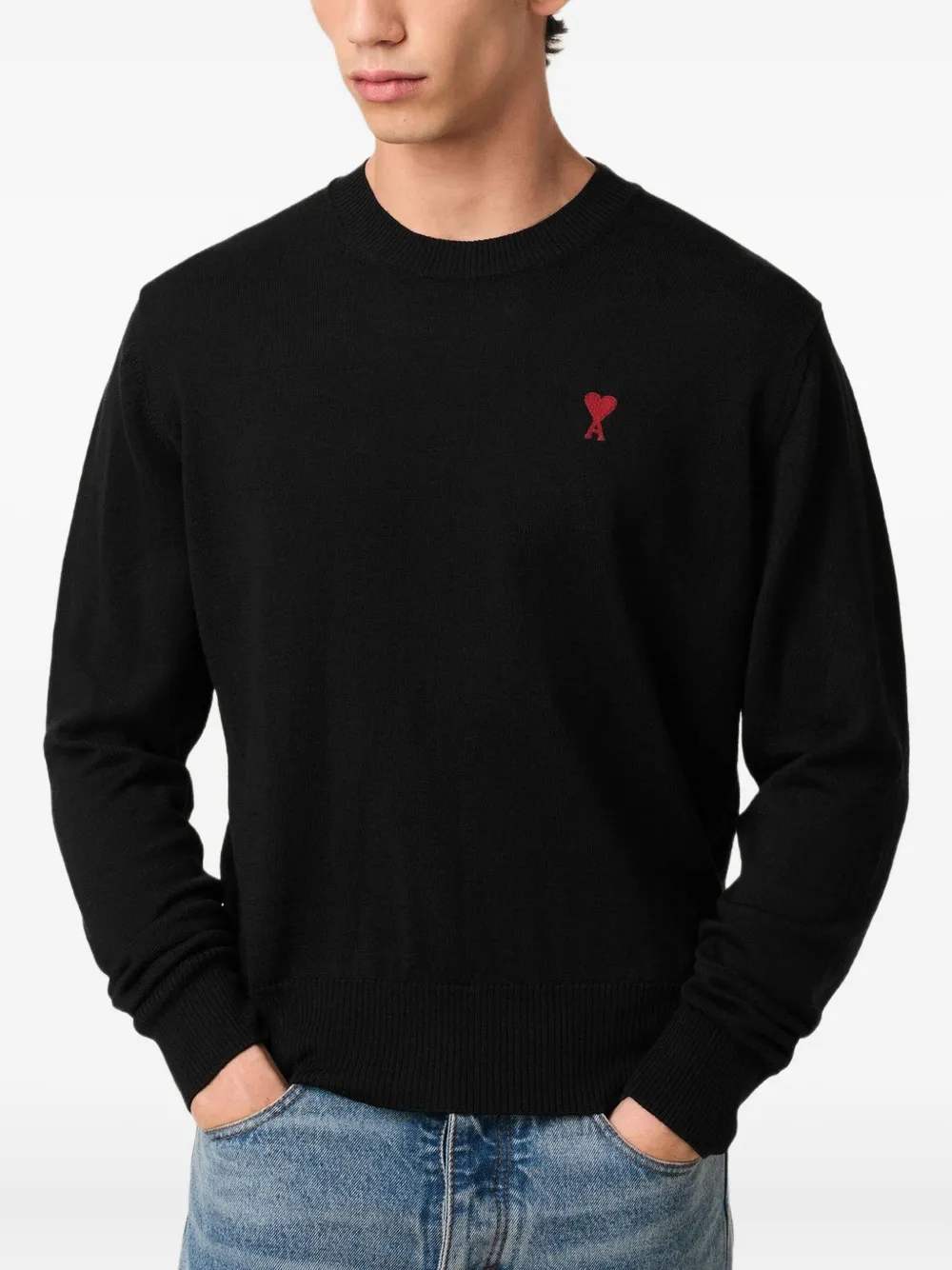 AMI Paris ロゴ セーター | ブラック | FARFETCH JP