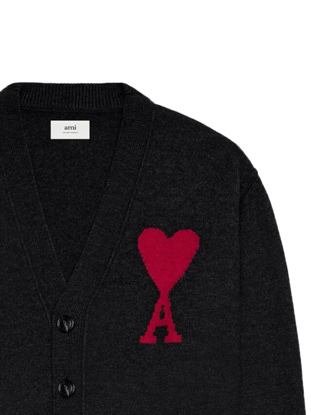 AMI Paris intarsia-logo wool cardigan | Cardigans | Image 2