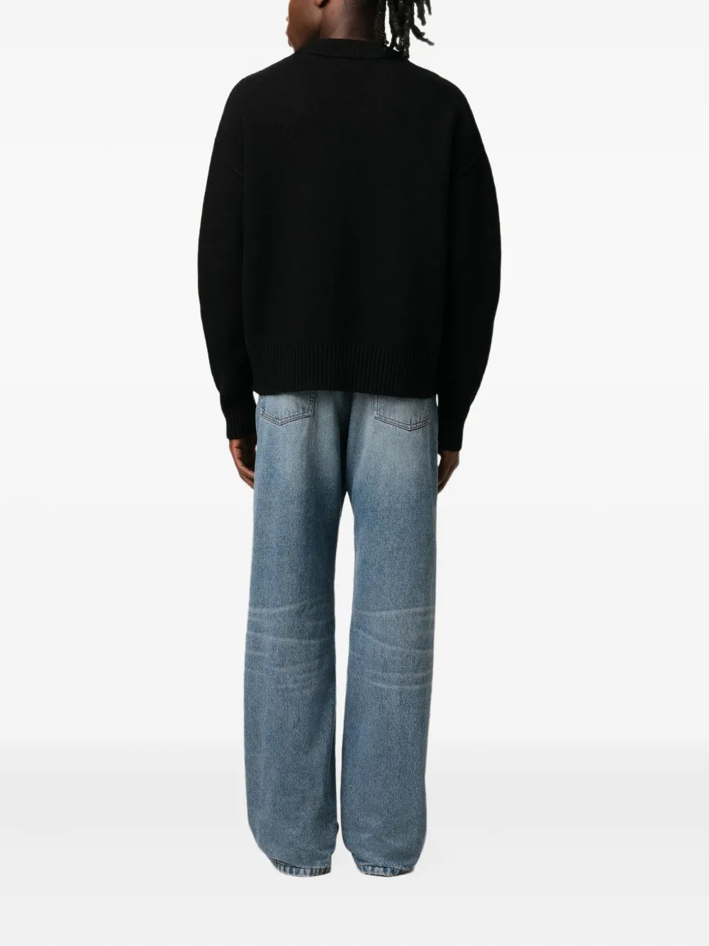 ami paris カーディガン 黒 AMI Paris ロゴ カーディガン | ブラック | FARFETCH JP
