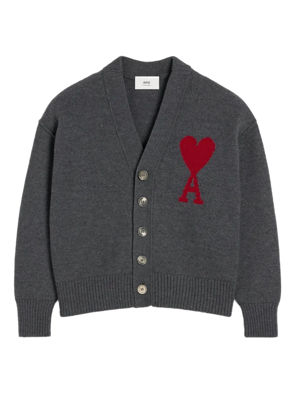 AMI Paris Ami de Coeur カーディガン | グレー | Image 1