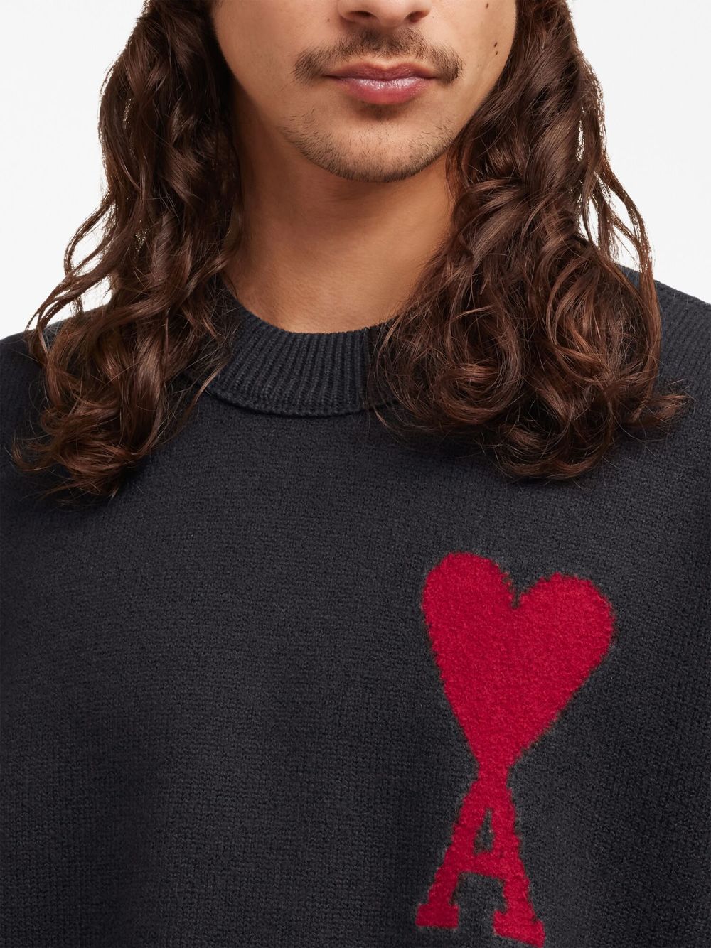 intarsia-knit wool jumper