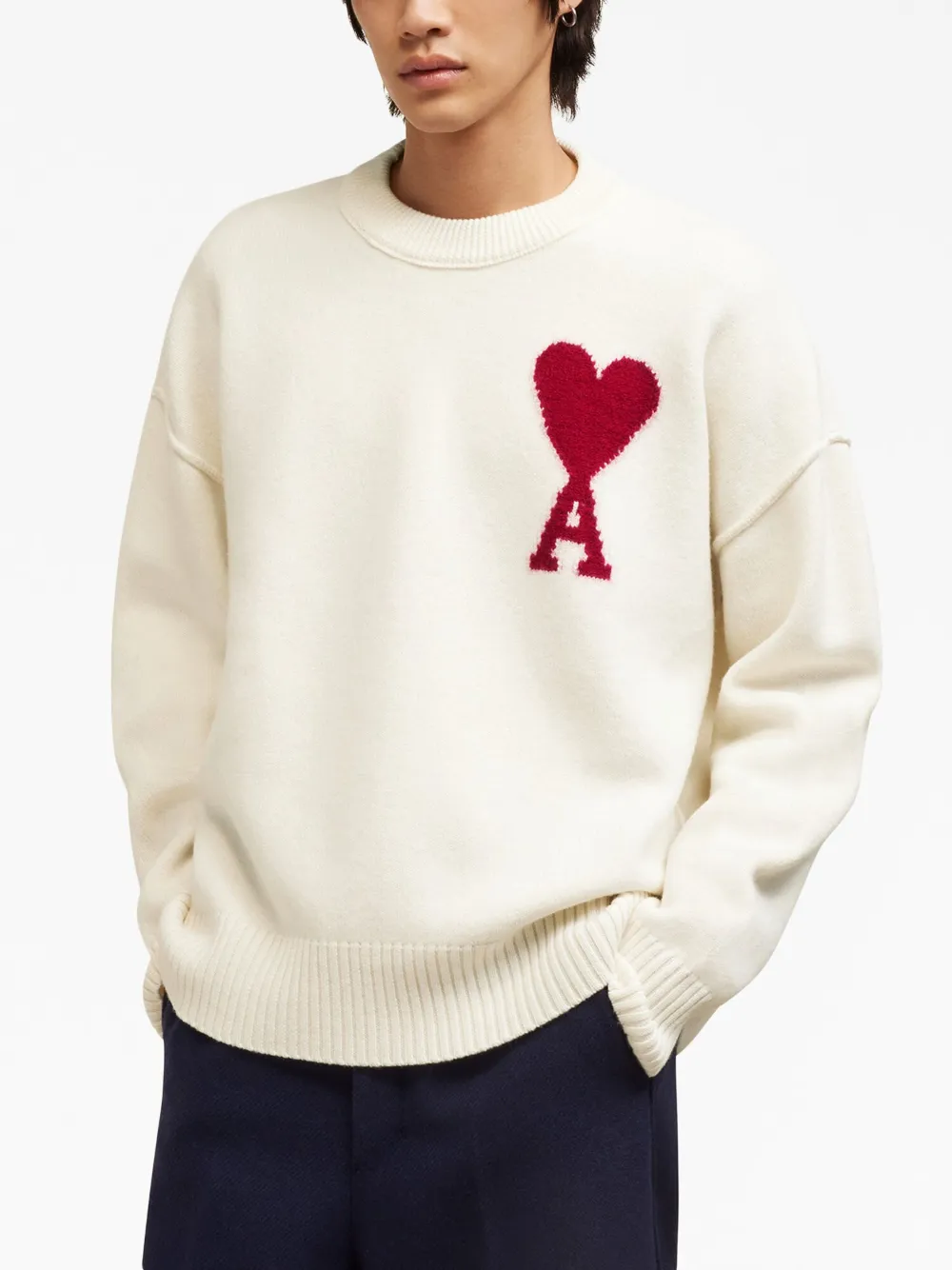 Ami de Coeur intarsia-knit wool jumper