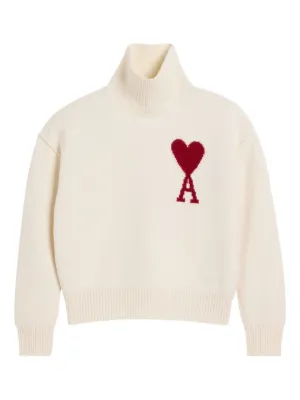 【極美品】 アミパリス タートルネックニット Ami De Coeur XL AMI Paris Ami De Coeur タートルネック セーター | ホワイト