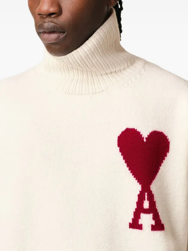 AMI Paris Ami De Coeur セーター | ホワイト | FARFETCH JP