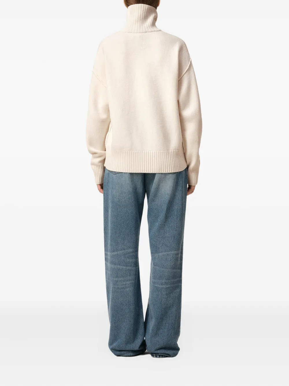 AMI Paris Ami De Coeur Sweater | White | FARFETCH SG