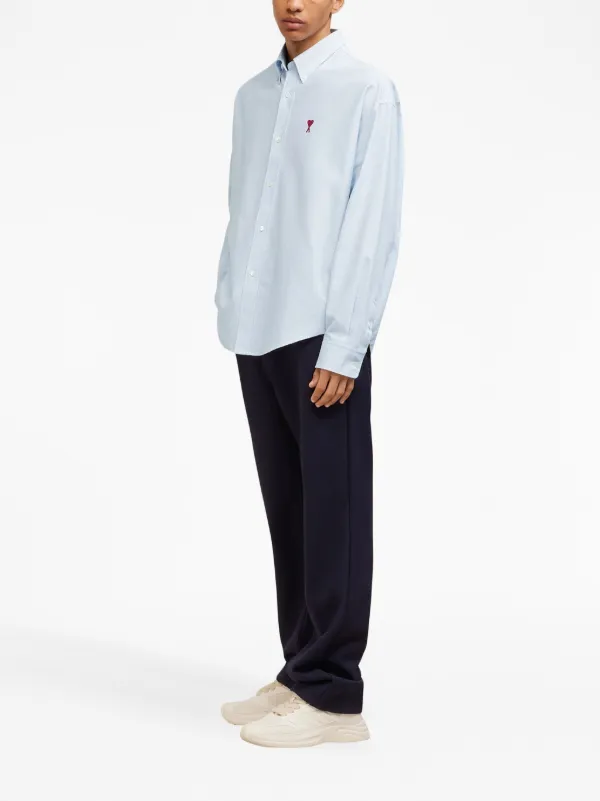 AMI Paris ストライプ シャツ | ブルー | FARFETCH JP